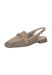 Caprice - Leder/Textil Pumps - Braun/Silber
