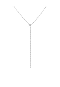elli. - Halskette Basic Y-Kette Figaro Trend Verstellbar 925 Silber - Gold