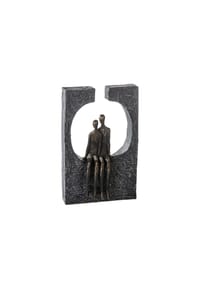 GILDE - Skulptur "Zweisamkeit" - braun