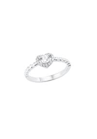 amor - Ring für Damen, 925 Sterling Silber, Zirkonia synth. | Herz - Silber