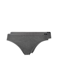 SKINY® - Damen Rio Slip, 2er Pack - Bikini Slip, Cotton Stretch, Basic - Grau