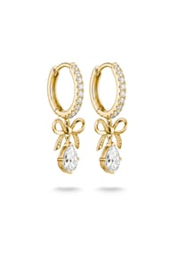 Thomas Sabo - Creolen Schleife mit Zirkonia in Tropfenform - gelbgoldfarben