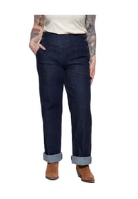 QUEEN KEROSIN - Marlene-Jeans mit Cinch-Back Josie - Denim