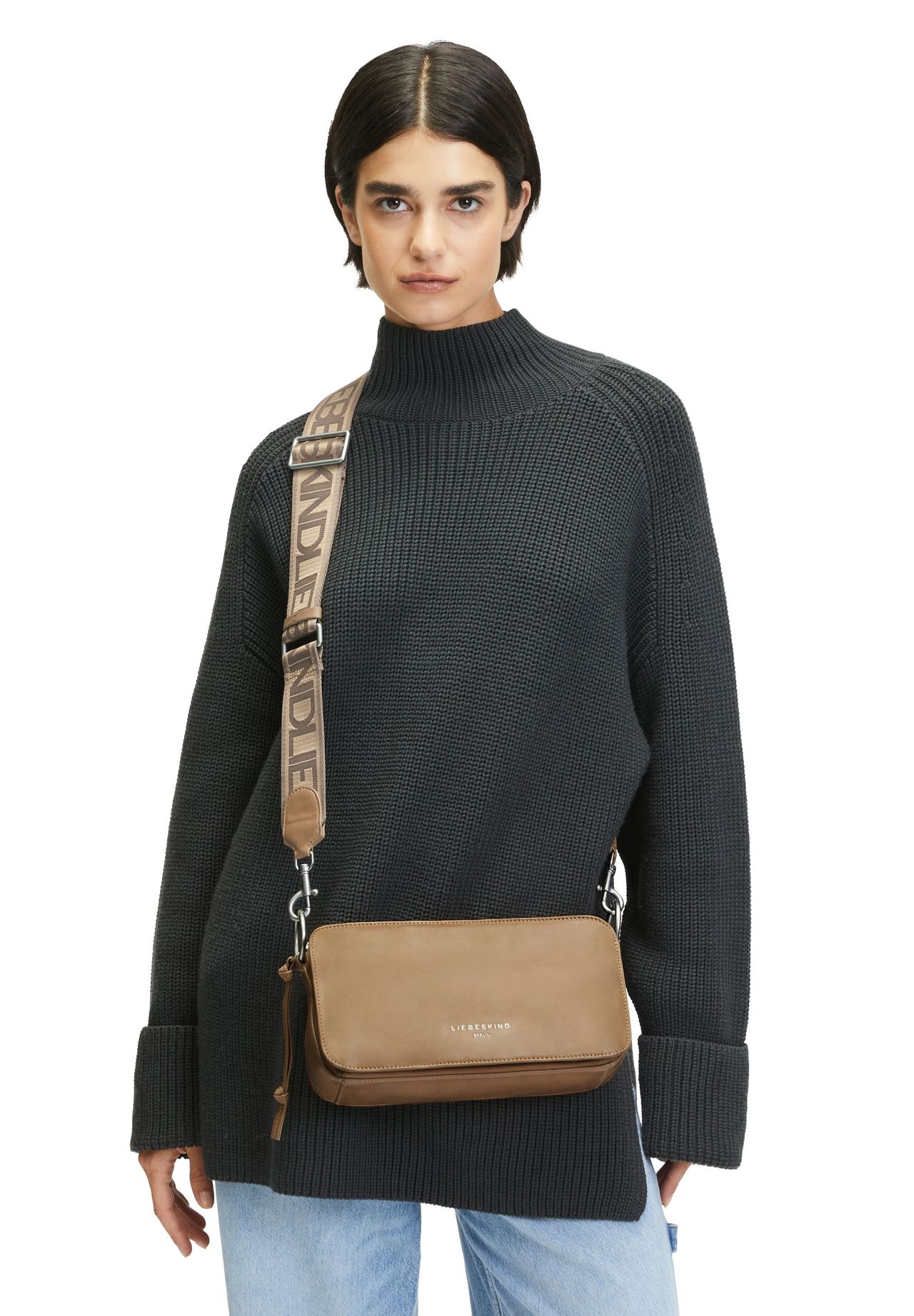 LIEBESKIND NOOS Umhängetasche, Leder, Reißverschluss, für Damen 