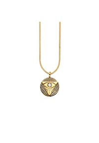 caї - Anhänger mit Kette 925/- Sterling Silber 1 Zirkonia - gelb