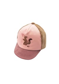 maximo® - BABY GIRL-Cap Eichhörnchen Klettverschluß - camel/foxglove