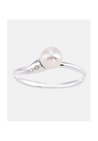 Diamant L'eternel - Ring, mit 0.01 ct Diamant, mit Zuchtperle, 375 Weißgold - white gold