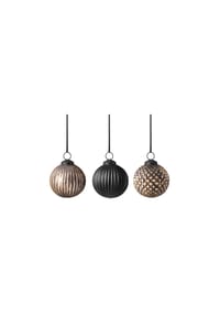Villeroy & Boch - Glas-Weihnachtskugeln 3-teilig Christmas Chic - schwarz