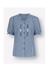 Sieh an! - Karo-Bluse - jeansblau-weiß-kariert