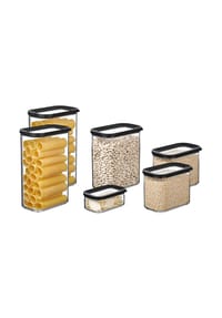 MEPAL Vorratsdosen Modula 6er Set - MODULA - schwarz