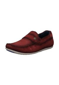 bugatti - Veloursleder Slipper - Dunkelrot