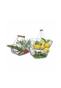 LOBERON - Drahtkorb 3er Set Baker grau/braun - grau/braun