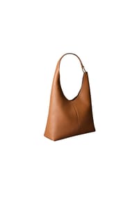 Calvin Klein ASYMETRICAL SLOUCHY - Schultertasche, Leder, für Damen - 46H  BROWN