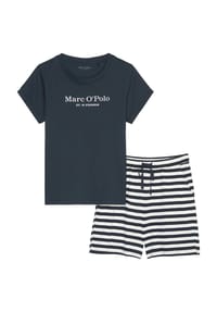 Marc O'Polo - Shorty, Logo-Print, Diagonaltaschen, für Damen - DARK NAVY