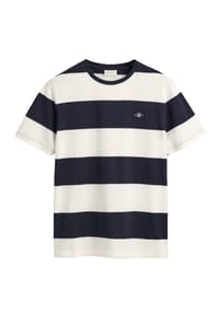 GANT - Herren T-Shirt gestreift - BAR STRIPE T-SHIRT, Rundhals, Kurzarm, Baumwolle - Blau