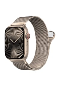 S&T DESIGN - Mesh Armband für Apple Watch 42–49mm - gold