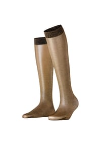 FALKE - Kniestrümpfe, Rippbund, für Damen - 3103 BL./SILVER