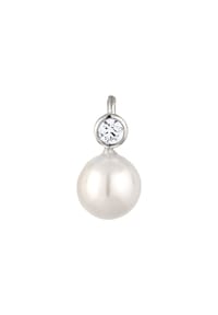 Nenalina - Anhänger Zirkonia Muschelkernperle Klassisch 925 Silber - Gold