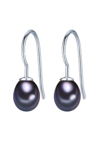 VALERO PEARLS - Damen Ohrringe aus 925/- Sterling Silber in Silber mit Süßwasser-Zuchtperle - silber
