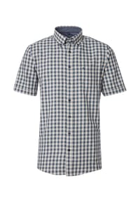 CASAMODA - Herren Freizeithemd Kurzarm kariert Comfort Fit - Beige