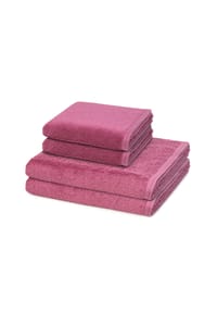 VOSSEN® 2 X Handtuch 2 X Duschtuch im Set Vegan Life - Vegan Life - Anthrazit