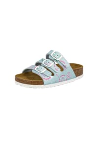 LICO - Pantolette Bioline Flower Kids - grün