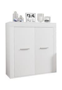 VCM. - Holz Kommode | Sideboard mit Drehtüren | Maße ca. H. 89 x B. 80 x T. 35 cm - Usilo - Anthrazit / Honig-Eiche