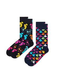HAPPY SOCKS - Socken "Classic Dog", 2er-Pack - 9000 BLACK