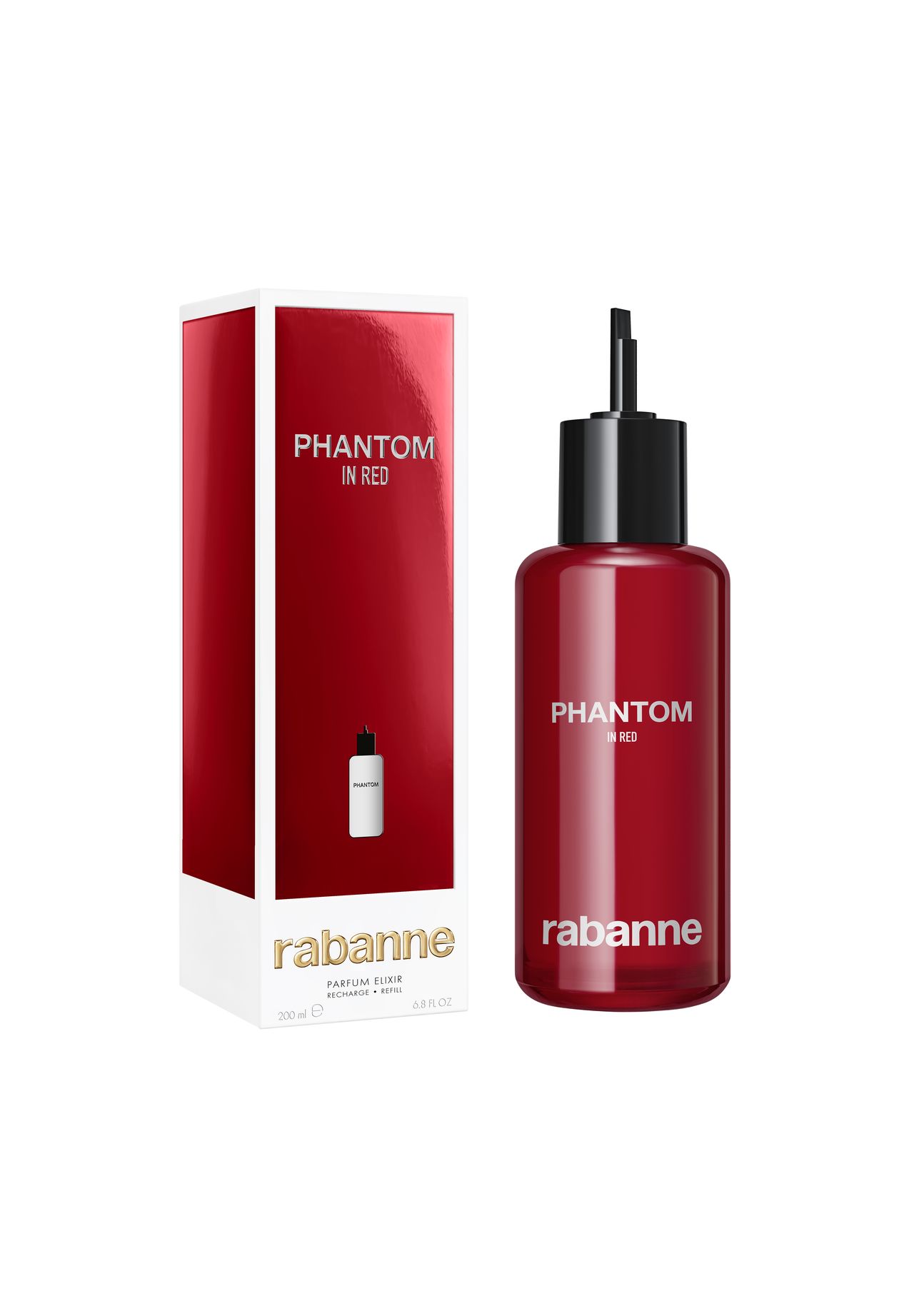 Rabanne Phantom In Red Elixir Refill, Parfum, Herren, Aromatisch|Holzig, Klar, 200 Ml