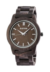 RAPTOR Raptor - Herren Quarz Armbanduhr Elementary - Mineralglas - braun #1