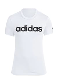 adidas - T-Shirt, Rundhals-Ausschnitt, Logo-Print, für Damen - WHITE/BLACK