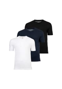 SCOTCH & SODA - Herren T-Shirts, 3er Pack, V-Neck - Ultra Soft V-Neck Tee, Unterhemd - Schwarz