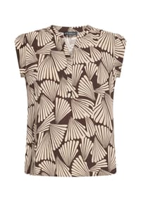 BETTY BARCLAY - Schlupfbluse kurzarm - Braun/Beige