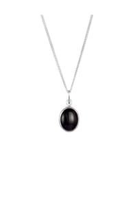 elli. - Halskette Edelstein Onyx Schwarz 925 Sterling Silber - Gold