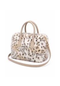 collezione alessandro® - Handtasche Ewok aus kuschelweichem Material - beige