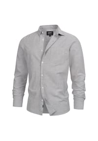 JEFF - Hemd Langarm JFSilvwin - Grey Mix