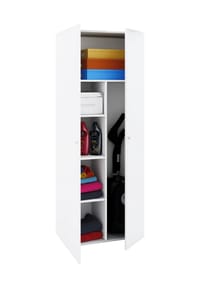 VCM. - Holz-Besenschrank | 6 Fächer | Maße ca. B. 70 x H. 178 x T. 40 cm | Haushaltsschrank | Mehrzweckschrank - Vandol - Buche