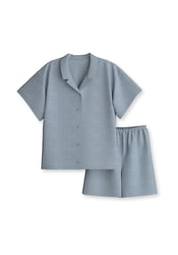 CALIDA - Kinder Kurz-Pyjama mit Knöpfen Kids Sleep - dark denim