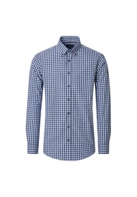 CASAMODA - Herren Freizeithemd kariert Casual Fit - Blau