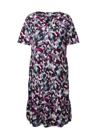 CECIL - Volantkleid, Split-Neck, für Damen - 33474 MULTI/VANILLA WHITE