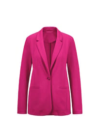 GOLDNER - Kurzgröße:  Blazer mit Reverskragen, Paspeltaschen - blau