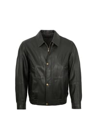 MADDOX - Herren Lederjacke Blouson Lammnappa schwarz - schwarz