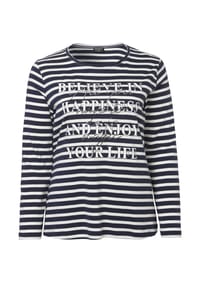 VIA APPIA -DUE- - Langarmshirt Modisches Langarmshirt mit Pailletten - grau melange / ecru