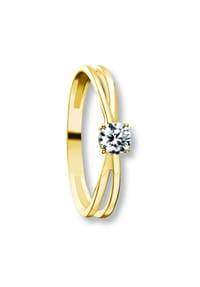 ONE ELEMENT Shine Bright Line - Zirkonia Ring aus 333 Gelbgold - gold