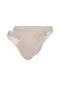 sassa - String DOTTED MESH 2er Pack - ivory