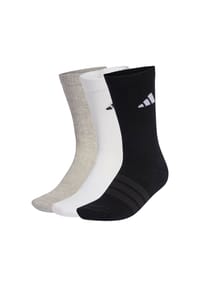 adidas - Unisex Socken, 3er Pack - Cushioned Sportswear Crew Socks, Logo, gepolstert, einfarbig - Schwarz