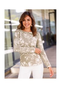 Witt - Rundhals-Pullover - ecru-beige-bedruckt