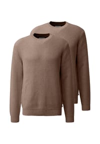 s.Oliver - Pullover 2er Pack Basic - Braun