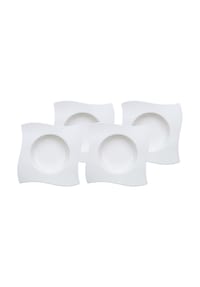 Villeroy & Boch Suppenteller NewWave ø 24 cm 4er Set weiß - NEWWAVE - weiß