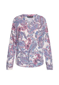 BETTY BARCLAY - Schlupfbluse mit Print - Beige/Blau